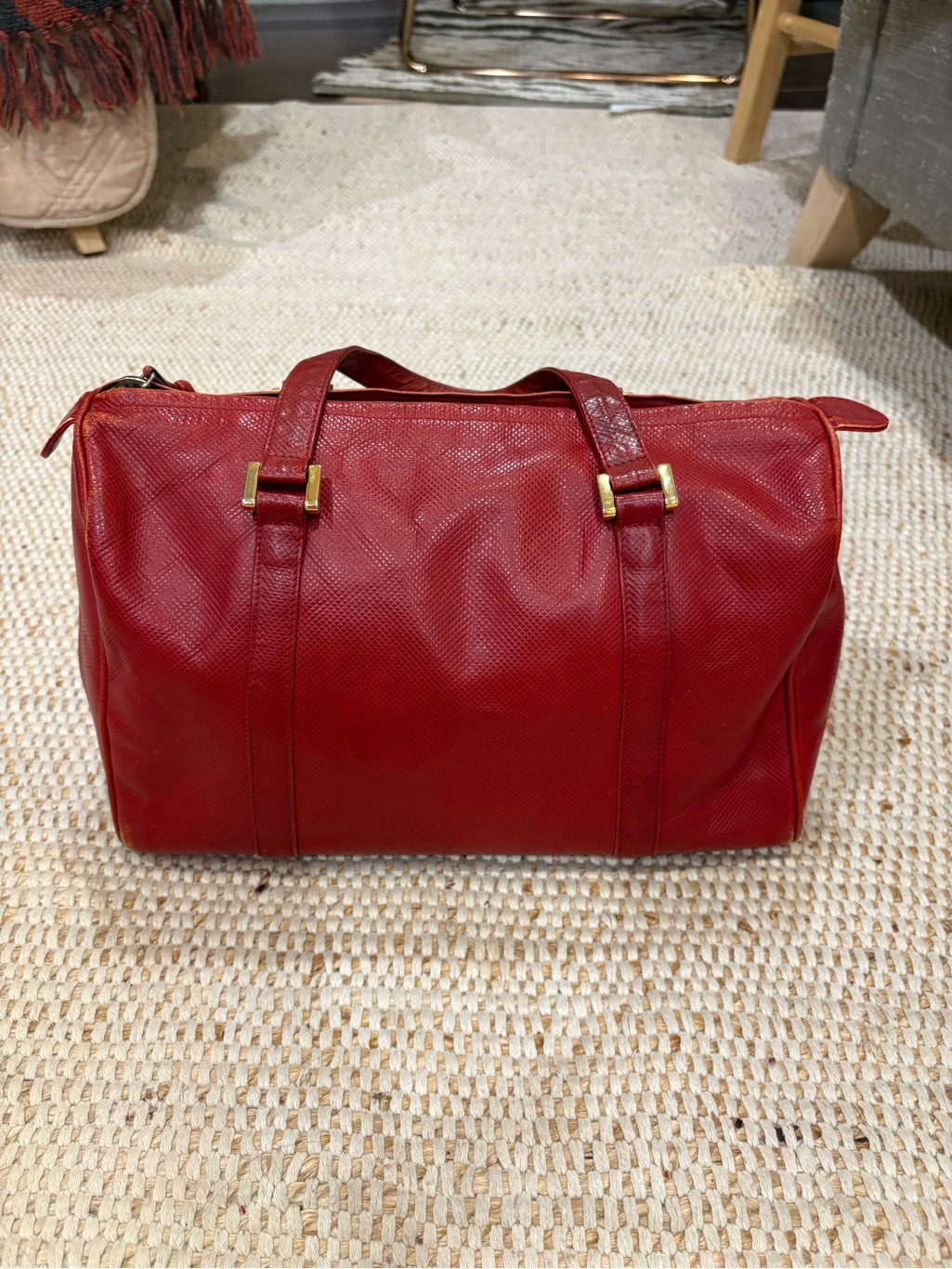 Bottega Veneta Vintage Red Leather Bag